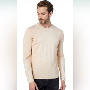 John Varvatos Hays Long Sleeve cotton crew sweater